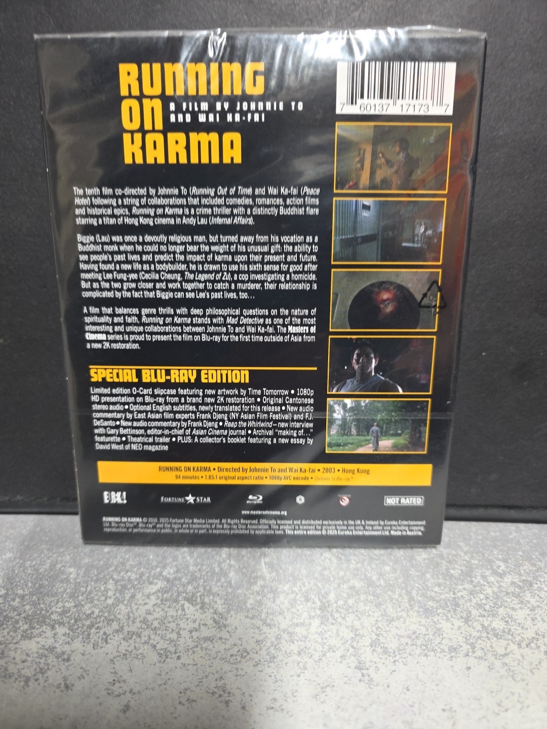 Running on Karma [Blu-ray] Ltd Ed, Subtitled, Brand New Sealed, Free Shipping