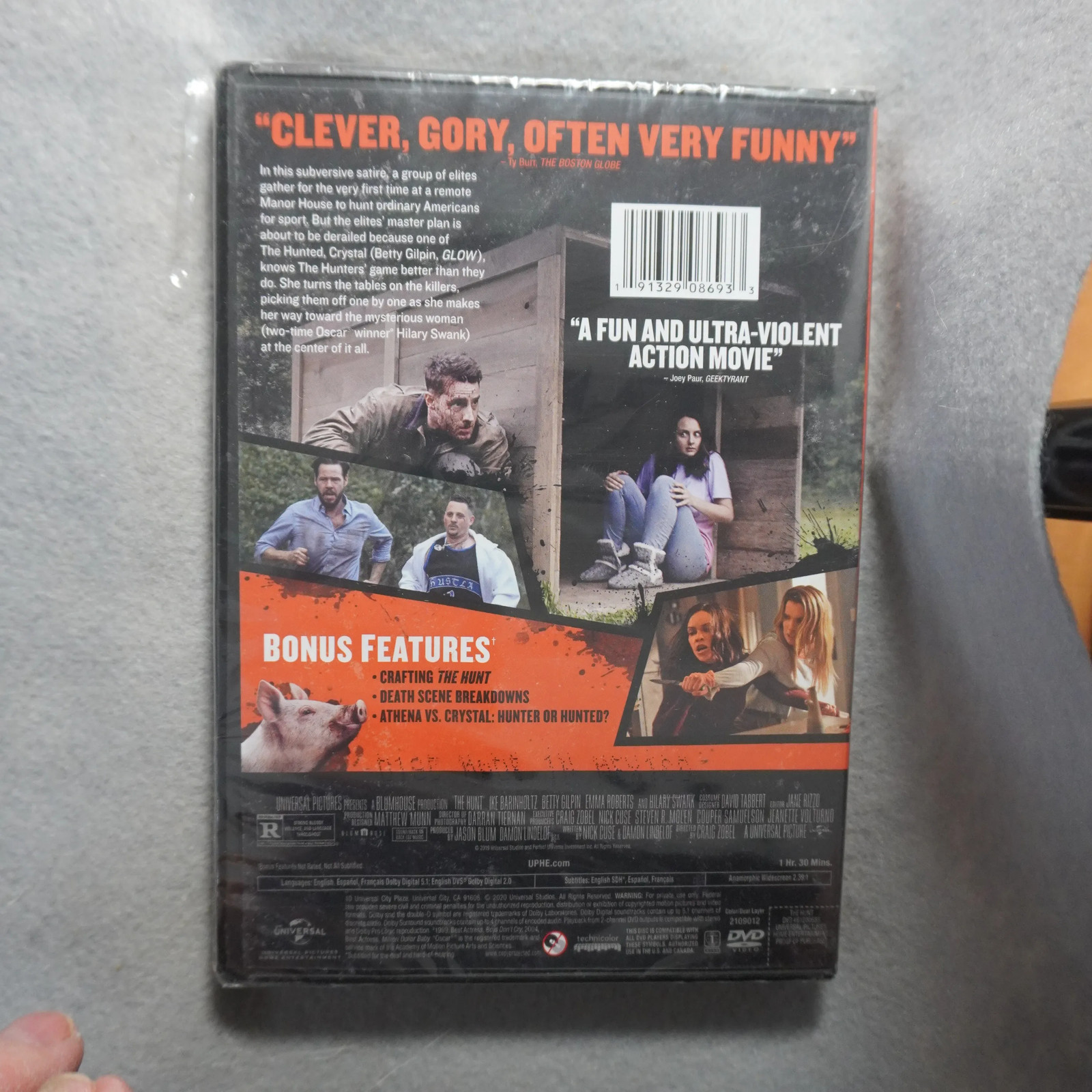 The Hunt DVD Brand New Betty Gilpin Free Shipping Action Horror