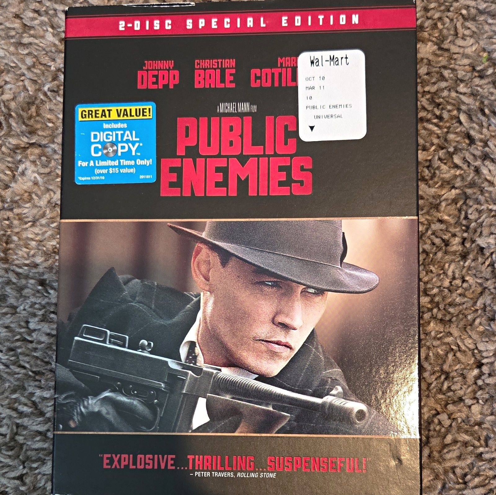 Universal Public Enemies DVD 2-Disc Special Edition w/ Digital Copy, Depp Bale