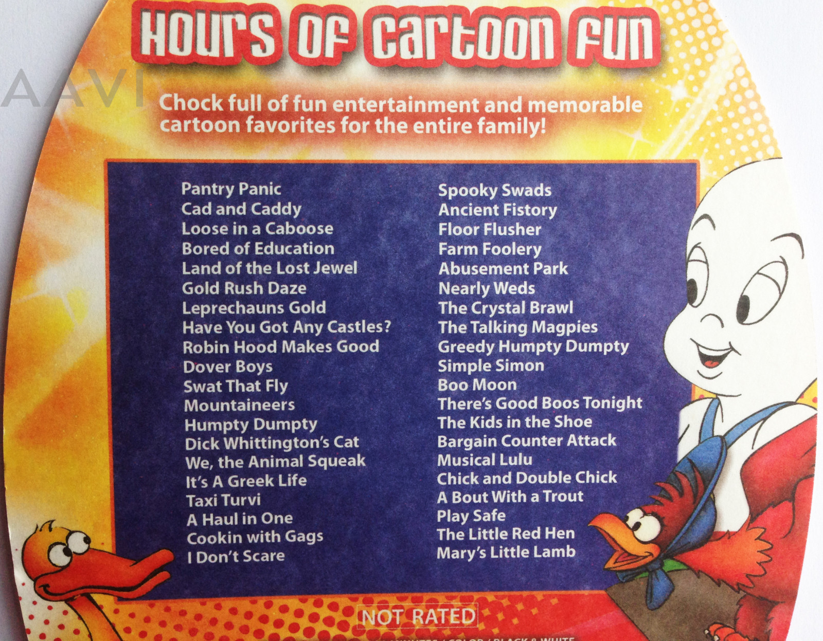 Popeye & Little Lulu Hours of Cartoon Fun (DVD 2012) 40 Cartoons 118 Minutes