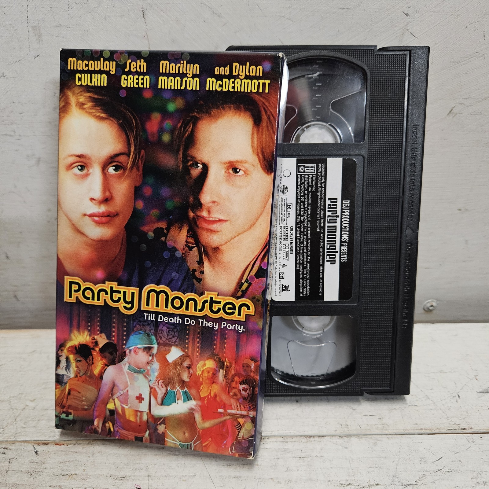 Party Monster (VHS, 2003) Rare Collectible Media Macaulay Culkin Seth Green