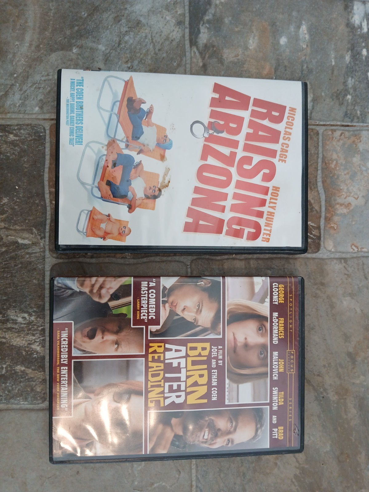 Coen Brothers DVD Lot Raising Arizona + Burn After Reading Comedy 2 Movies