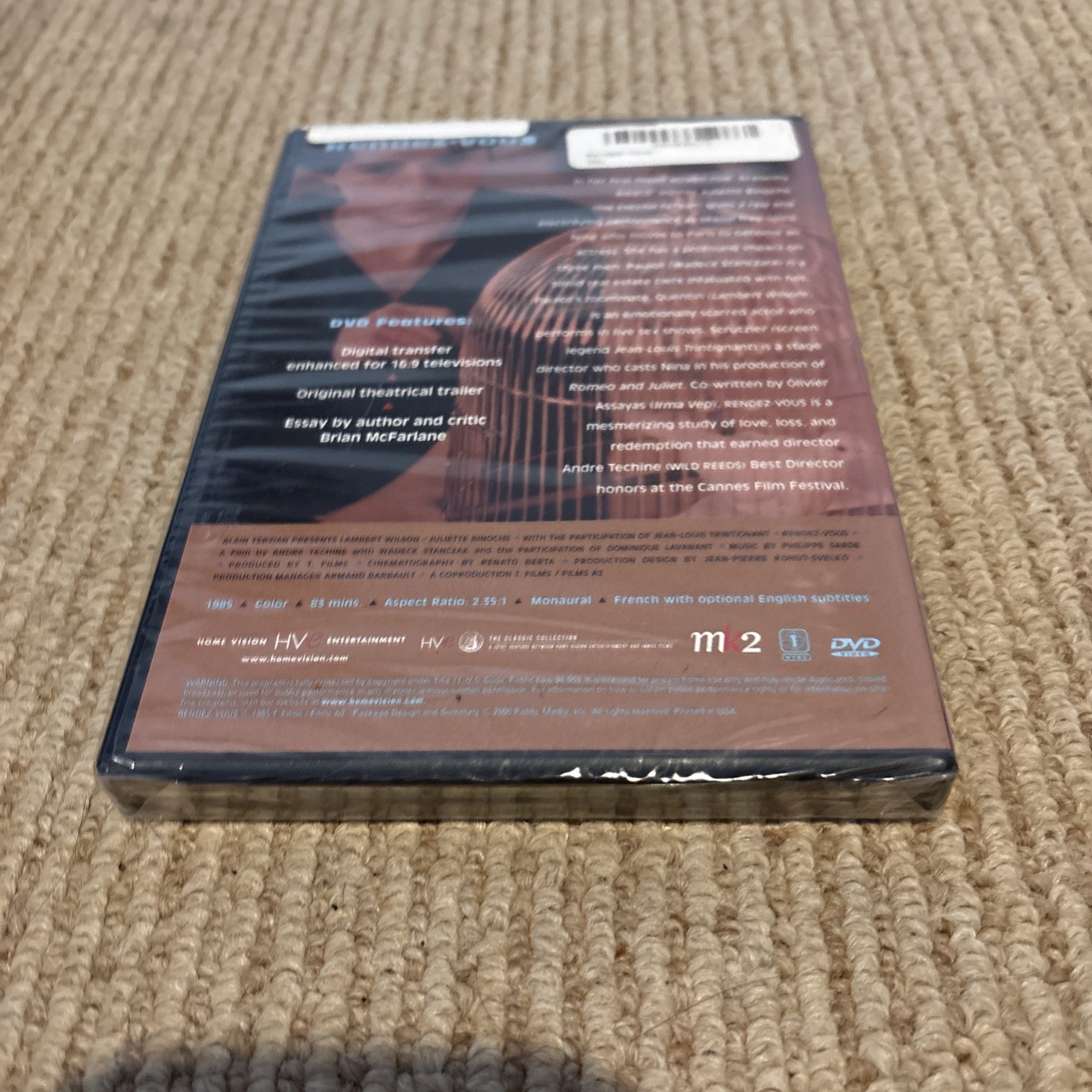 Rendez-Vous (DVD, R1, 2005) French Film Juliette Binoche Brand New Sealed
