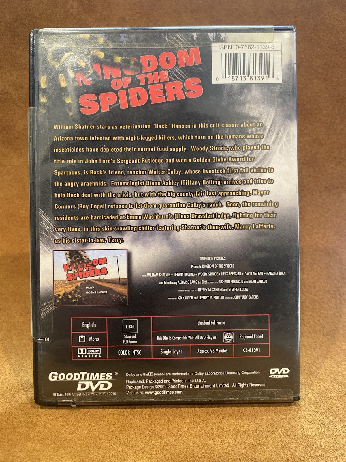 Kingdom of the Spiders (DVD) William Shatner – NEW – SHIPS FAST!