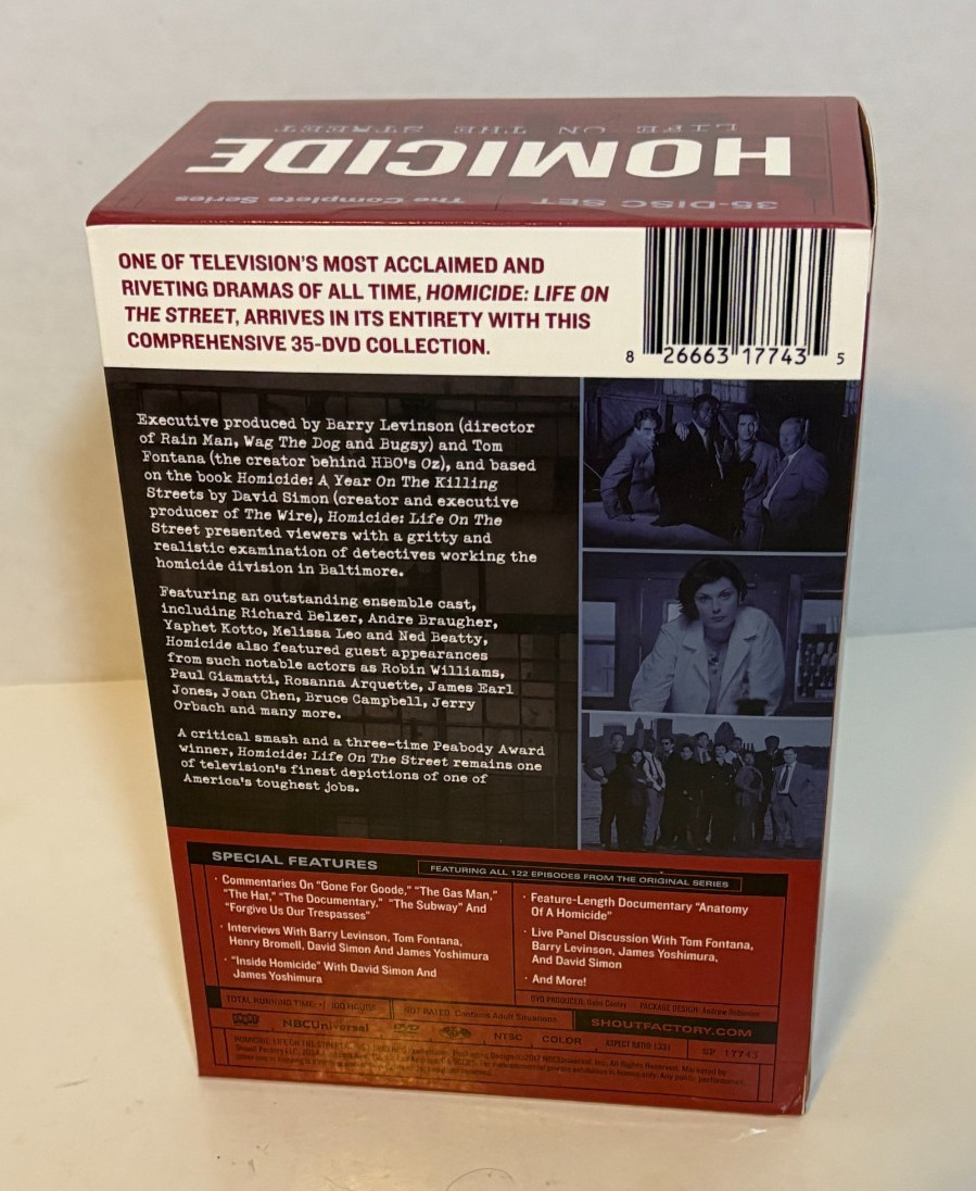 Homicide: Life on the Street – The Complete Series – 122 Episodes – 35 Disc Set