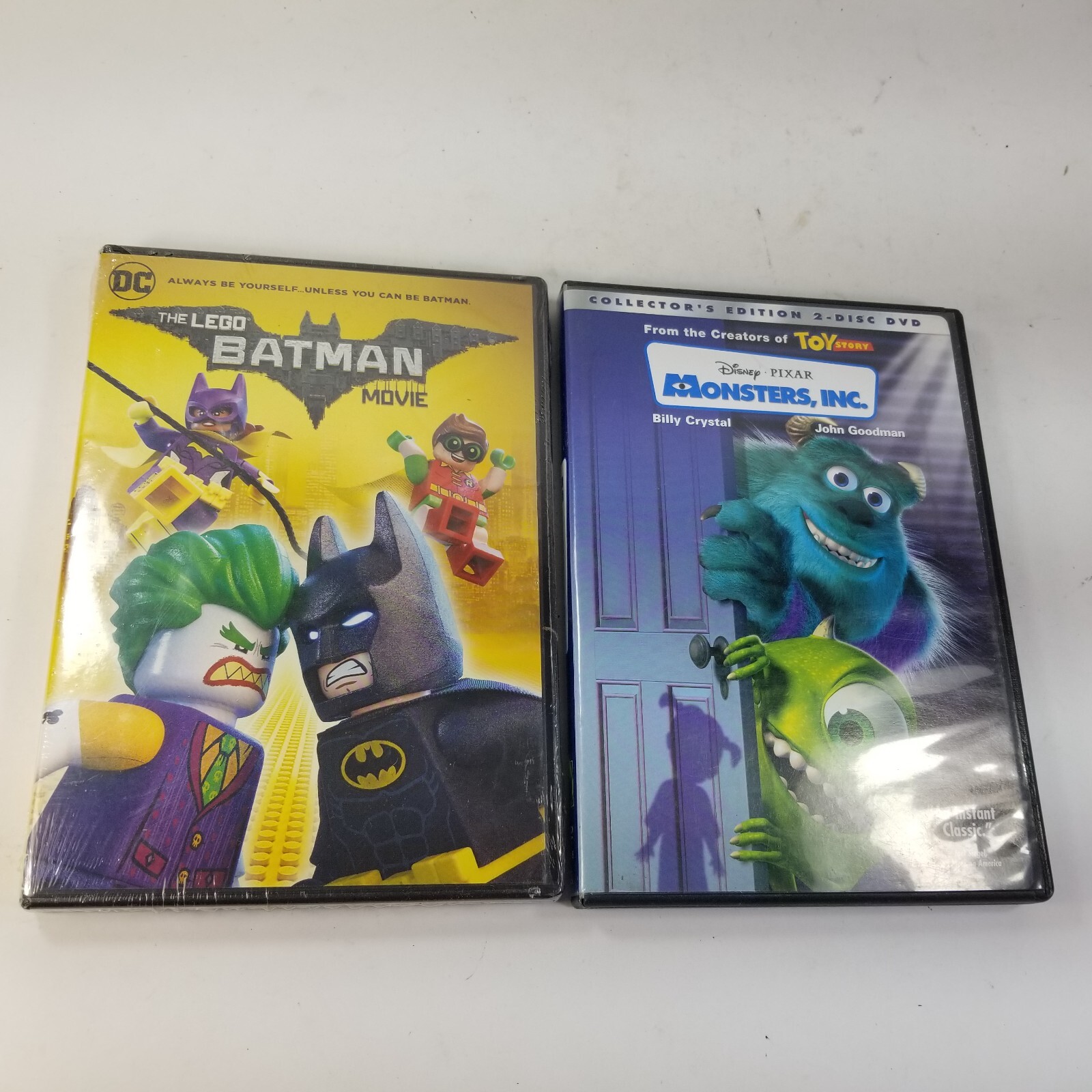 Monsters, Inc (Used) & THE LEGO BATMAN MOVIE (Sealed) – DVD Lot of 2 Kids Movies