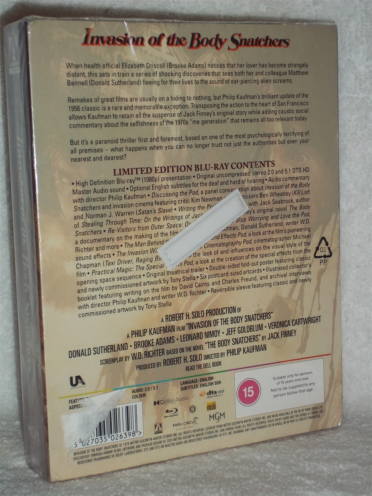 Invasion Of The Body Snatchers (Blu-ray 2024) Donald Sutherland Non-USA Region B
