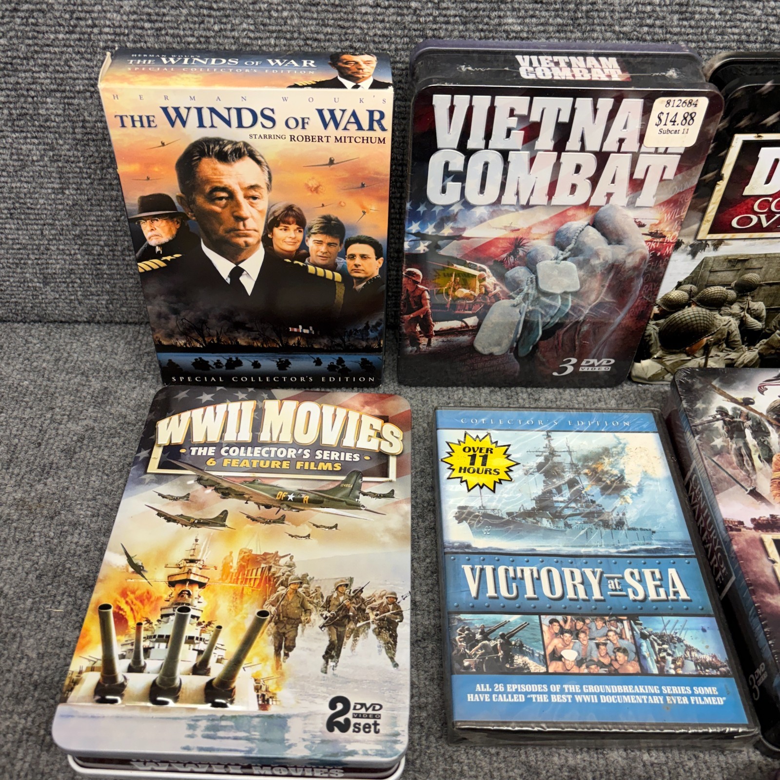 WWII Vietnam War DVD Lot D Day Civil War Korea Documentary Box Set Battles Pearl