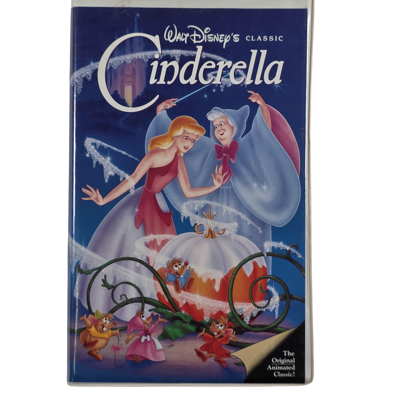 Vintage Walt Disney Cinderella VHS Tape The Classics Animated Movie Kids 76 Min