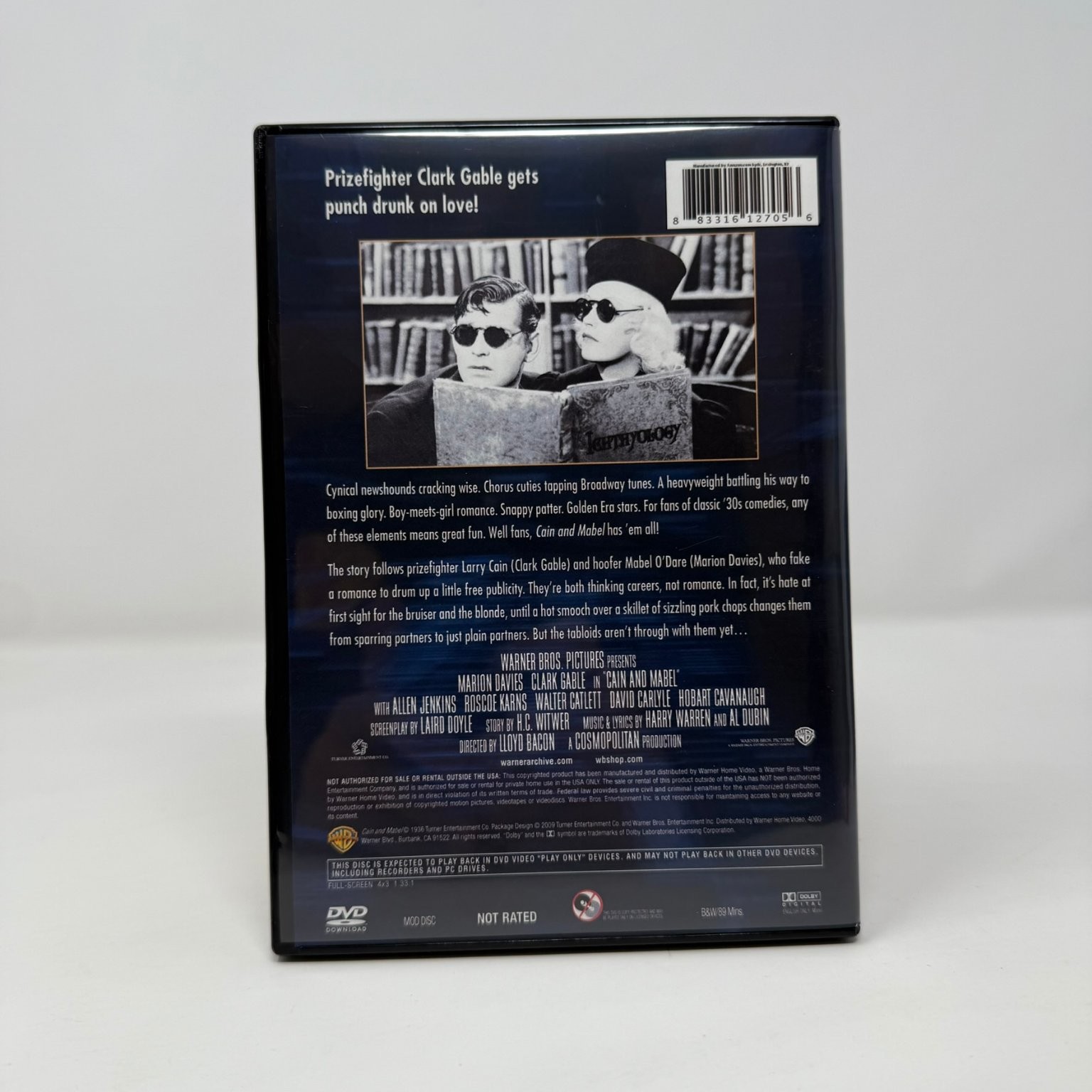 Cain And Mabel (1936) (DVD, 2009, Warner Archive) Clark Gable – Marion Davies