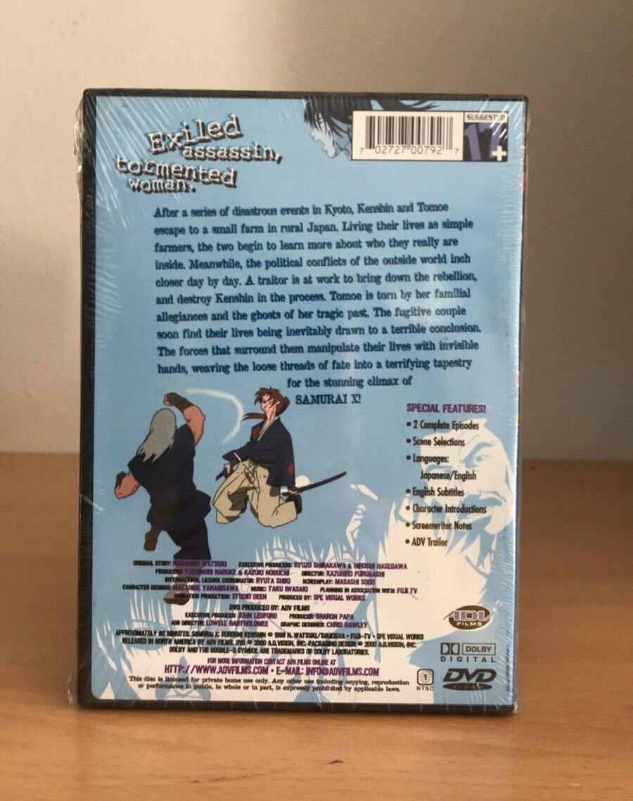 Samurai X – OVA 2: Betrayal (DVD, 2000) * NEW SEALED *