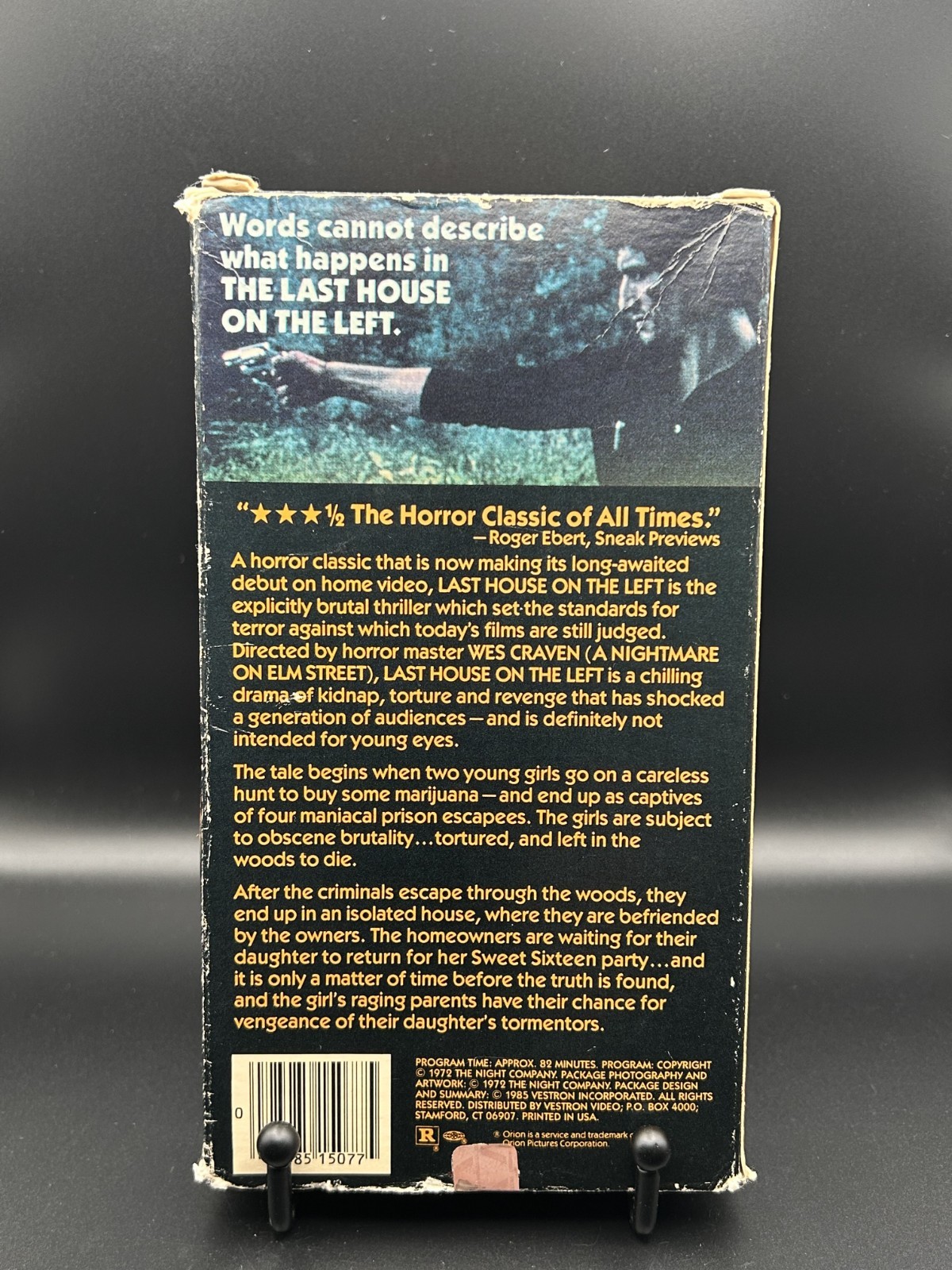 Last House on the Left VHS 1972 Wes Craven Vestron Video RARE no label TESTED