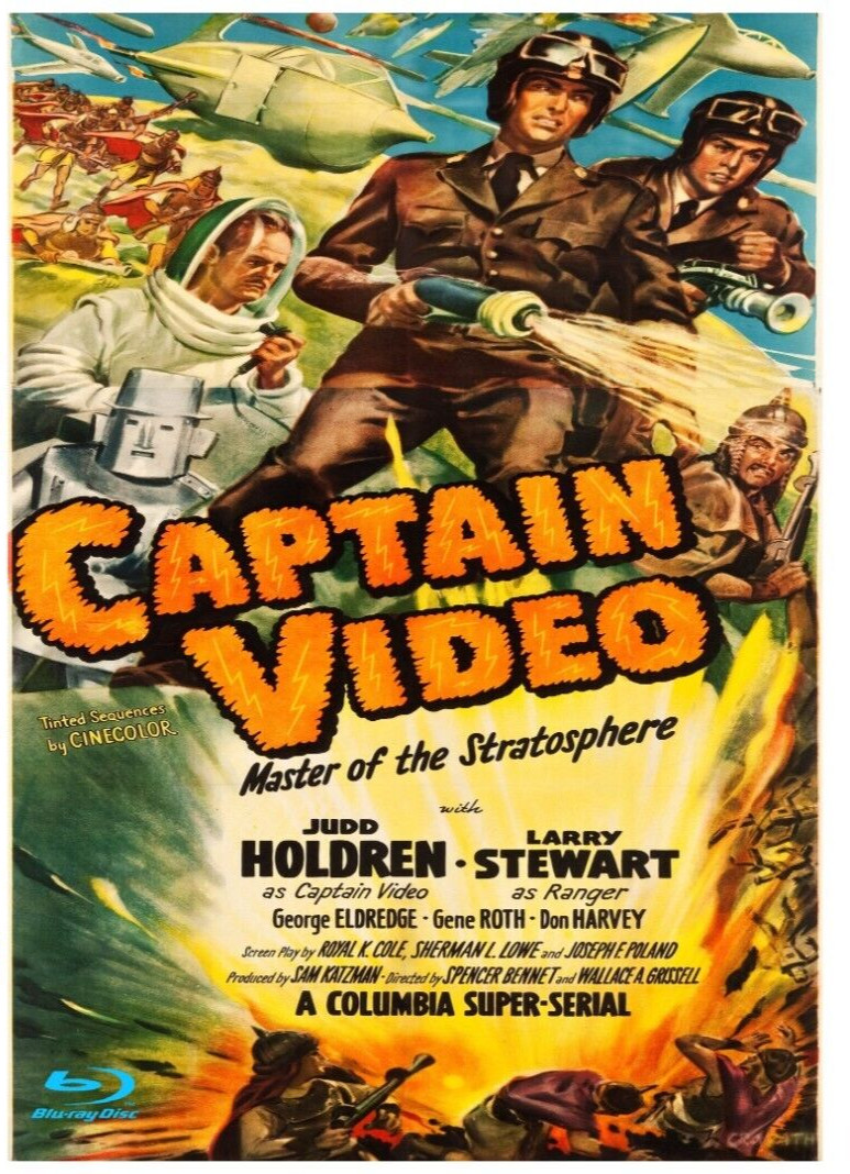 CAPTAIN VIDEO 1951 Blu-Ray 15 Chapter Serial Color Tinted Restored CLIFFHANGER