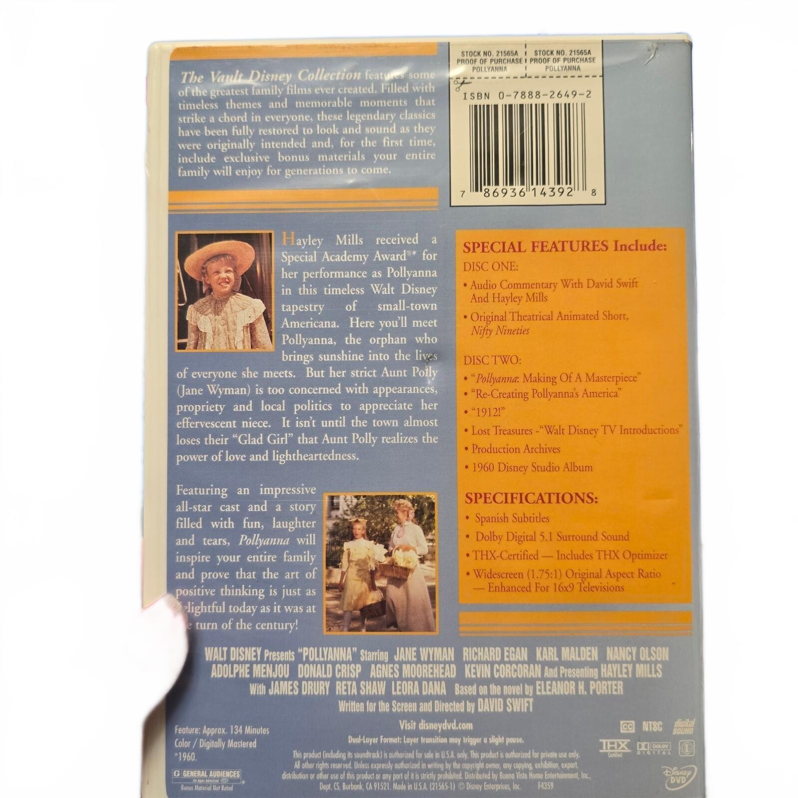 Pollyanna Walt Disney Vault Disney Collection 2-Disc DVD Set
