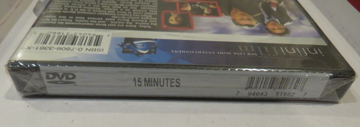 New – Sealed – 15 Minutes (DVD, 2001) Robert DeNiro-Edward Burns-Kelsey Grammer