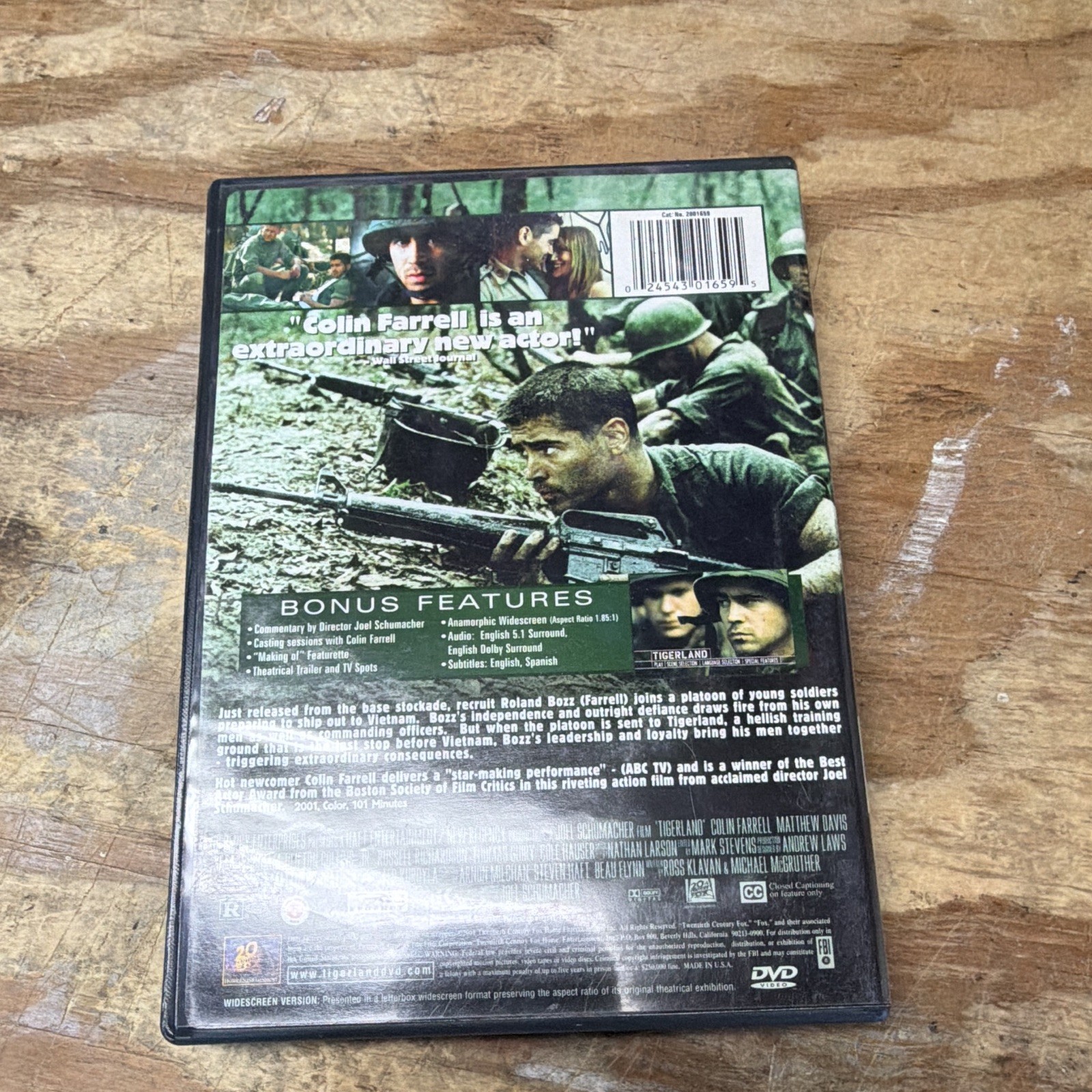 Tigerland DVD Joel Schumacher Colin Farrell Widescreen Commentary R Region 1
