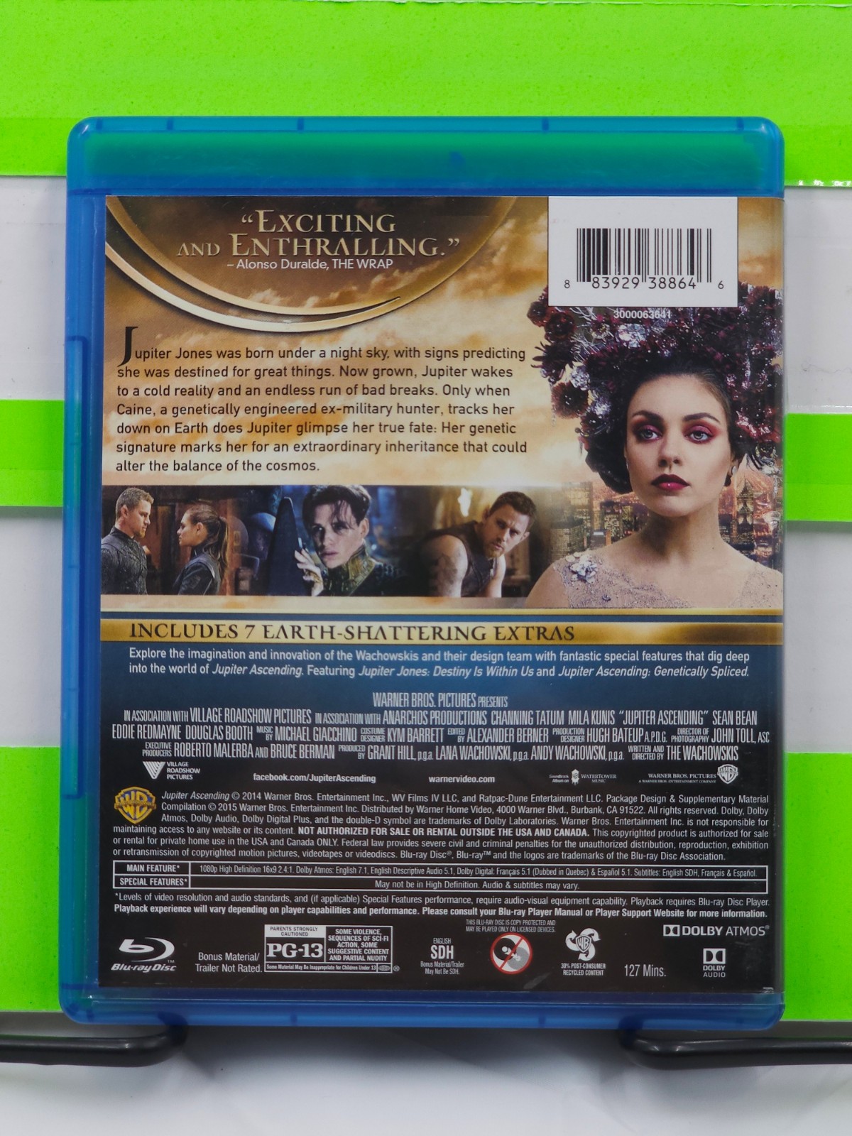 JUPITER ASCENDING CHANNING TATUM MILA KUNIS 2-DISC DVD & BLU RAY