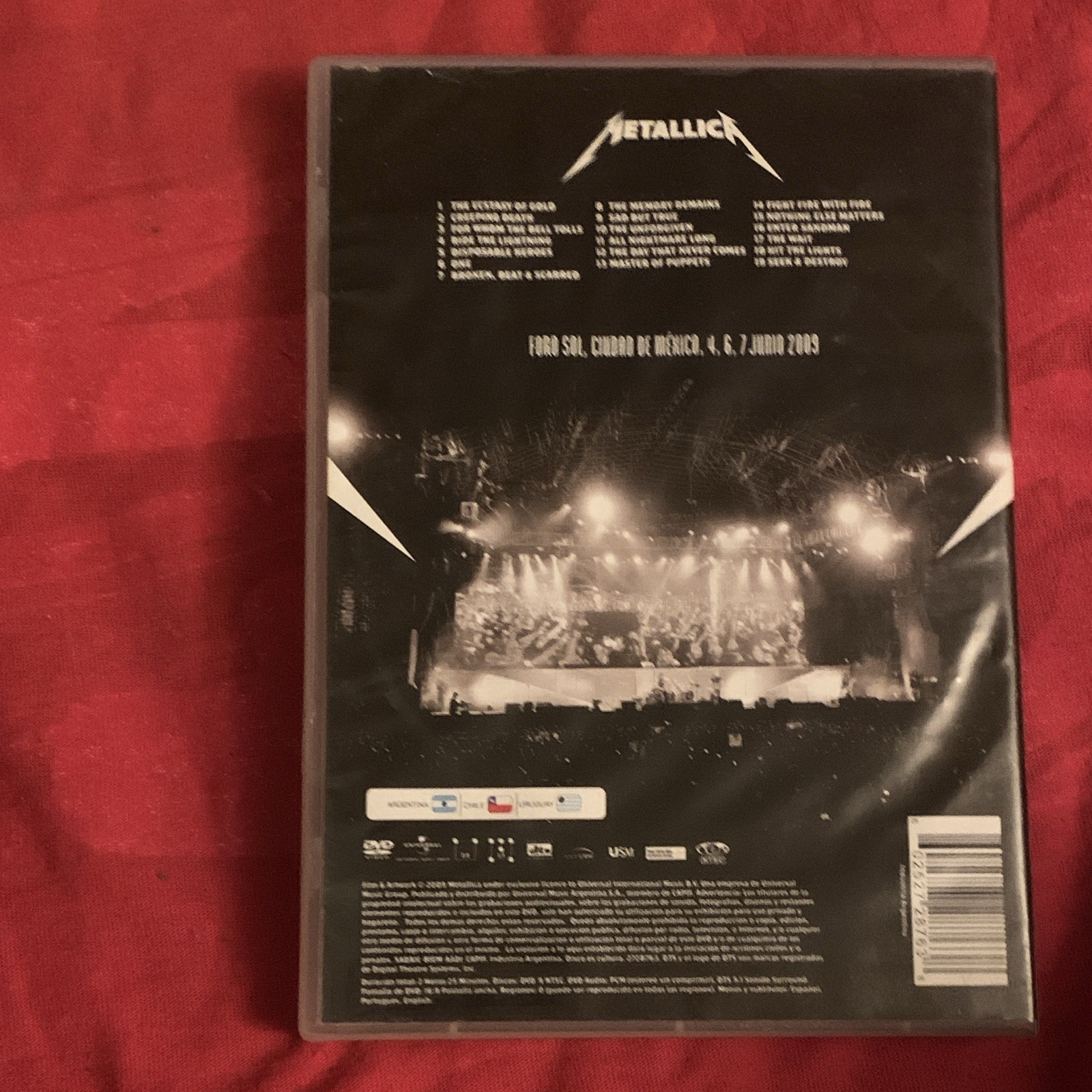 Metallica Orgullo, Pasión, y Gloria Tres Noches en la Ciudad de México DVD