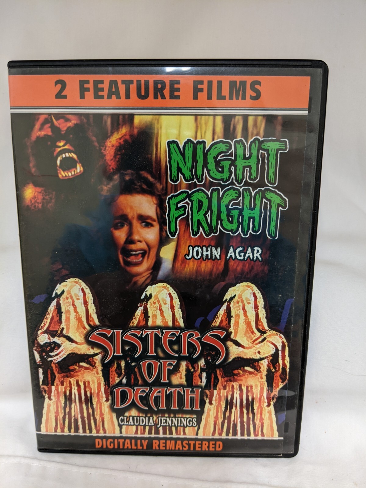 Night Fright/Sisters Of Death Used DVD John Agar Claudia Jennings
