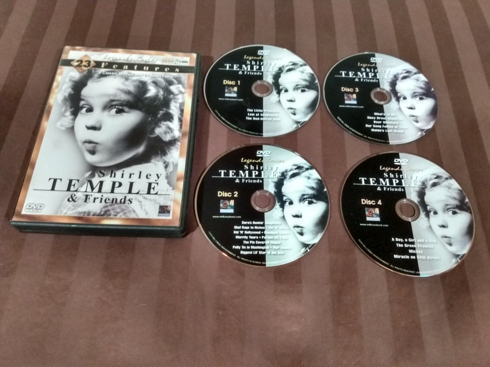 4 DVD SET-SHIRLEY TEMPLE & FRIENDS-8 CLASSIC MOVIES & 15 SHORT FILMS-LEGENDS