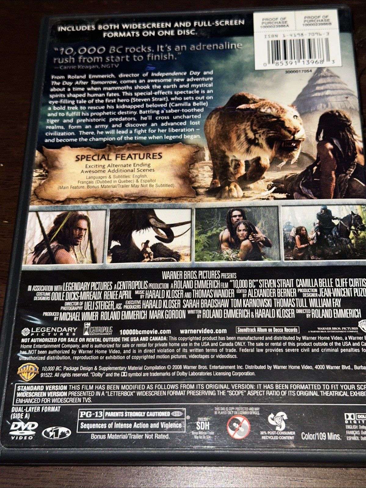 10,000 B.C. DVDs