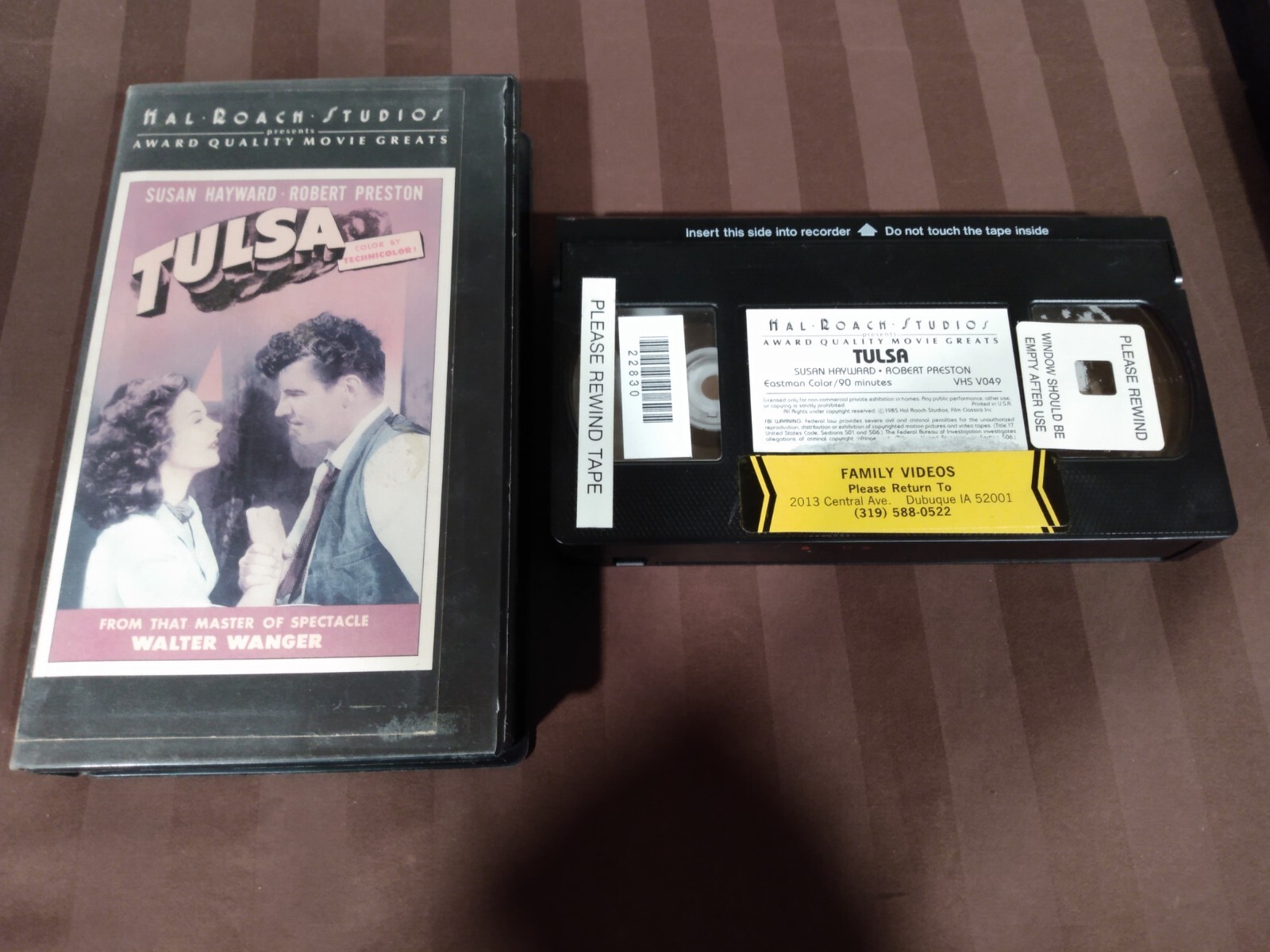 Tulsa (VHS) Susan Hayward Robert Preston Hal Roach Studios