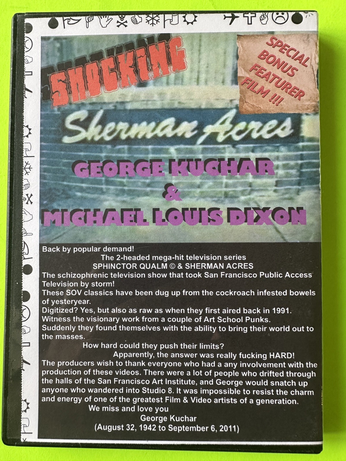 SPHINCTOR QUALM © & SHERMAN ACRES DVD Set SOV 1991 by Michael Louis Dixon Signed