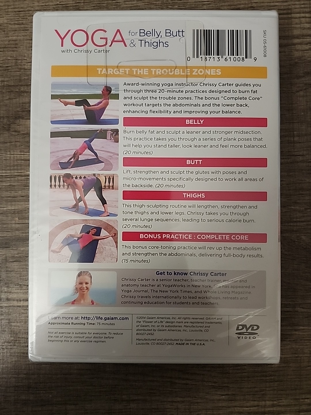 *BRAND NEW* Yoga for Belly Butt & Thighs with Chrissy Carter (DVD)