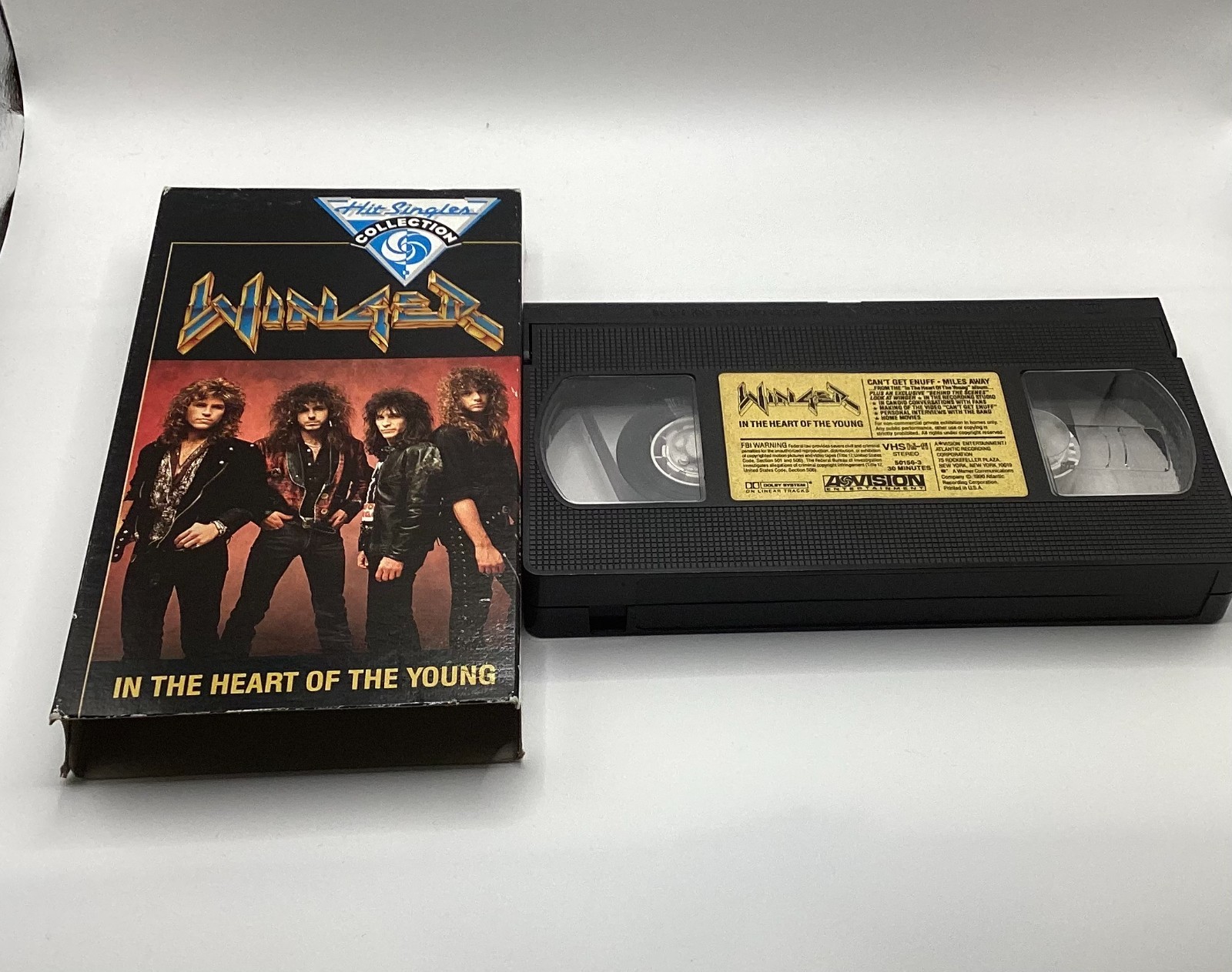 LOW$ VHS WINGER IN THE HEART OF THE YOUNG SINGLE COLLECTION MUSIC VIDEO 1990