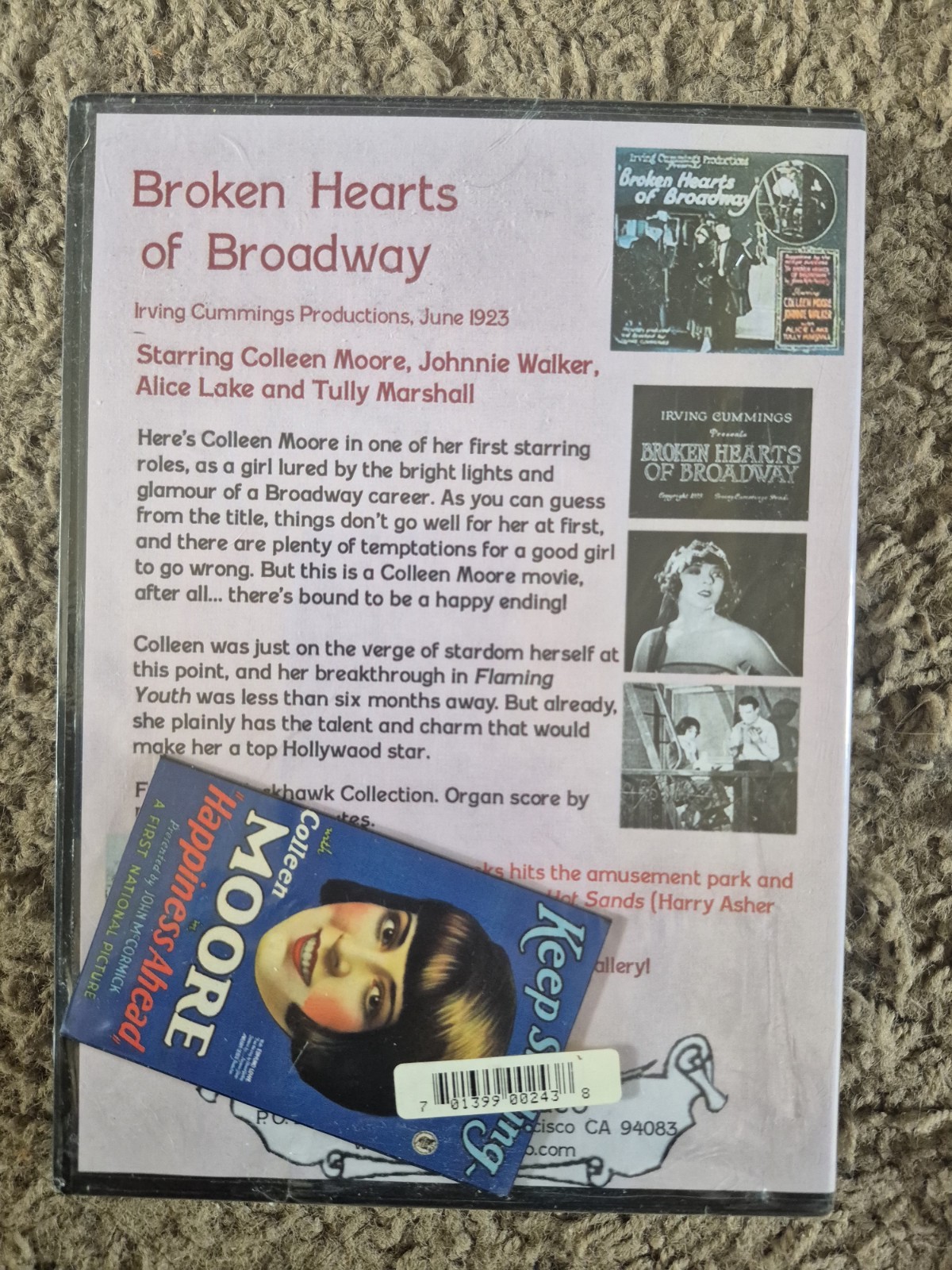Broken Hearts of Broadway (Silent) (DVD, 1923) OOP RARE NEW SEALED