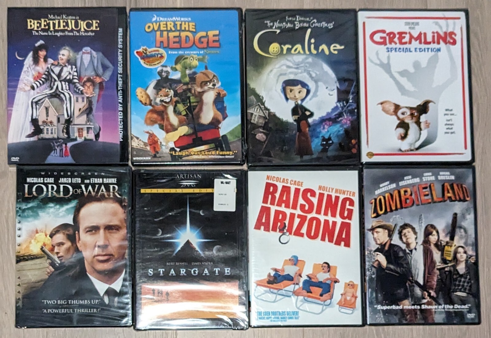 DVDs, Lot of 8: Animated, Action, Comedy, Crime, Fantasy, Horror – Mixed Genre