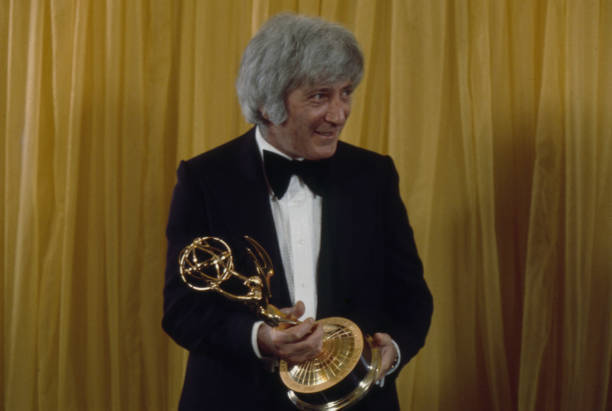Jerry Goldsmith with this Emmy Award for OUTSTANDING ACHIEVE- 1975 Old Photo