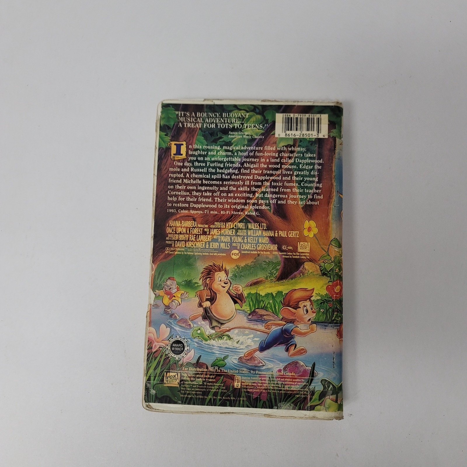 Once Upon a Forest VHS Clamshell Case 1993 Fox Video