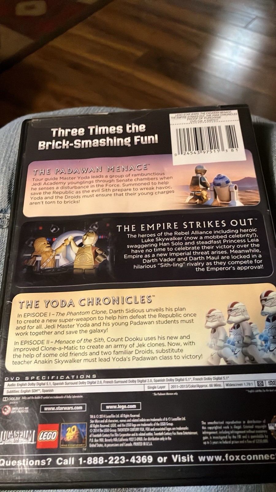 Lego Star Wars Three DVD Movies In Original Case