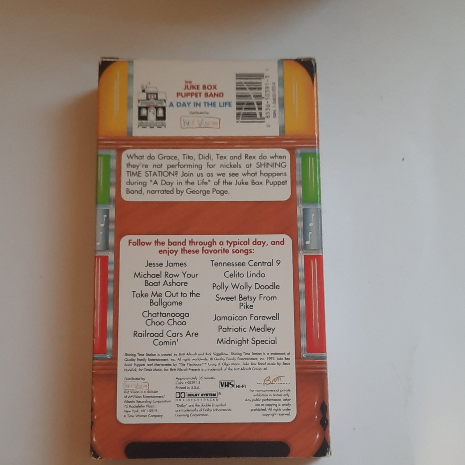 Shining Time Station-The Juke Box Puppet Band (VHS, 1993) KidVision Puppets