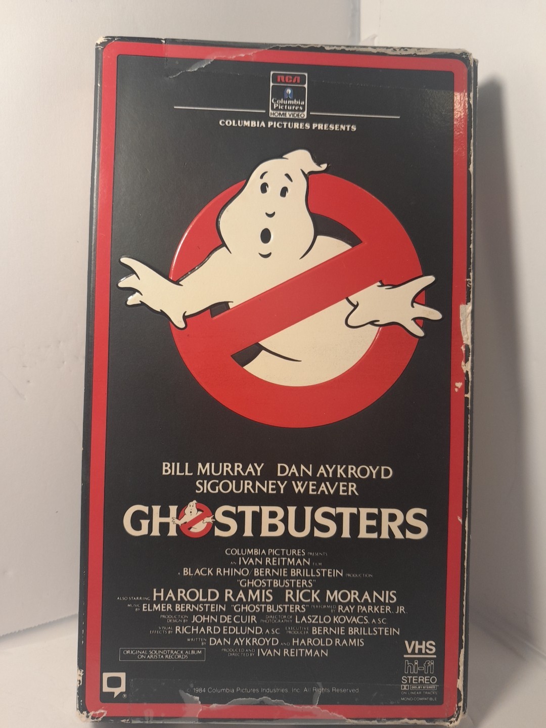 Ghostbusters (VHS 1985) 1st Edition Side Load RCA Red Border
