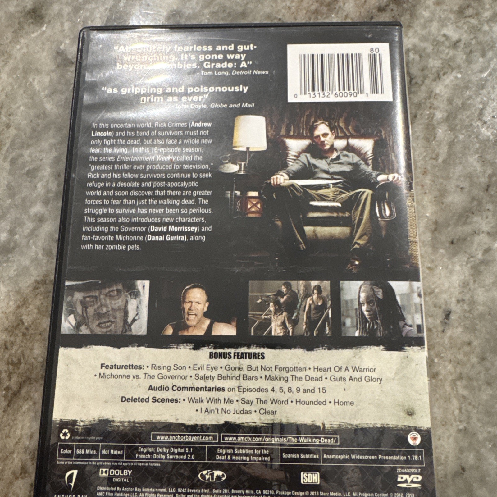 The Walking Dead: the Complete Third Season DVD Autograph by Axel – Lew Temple