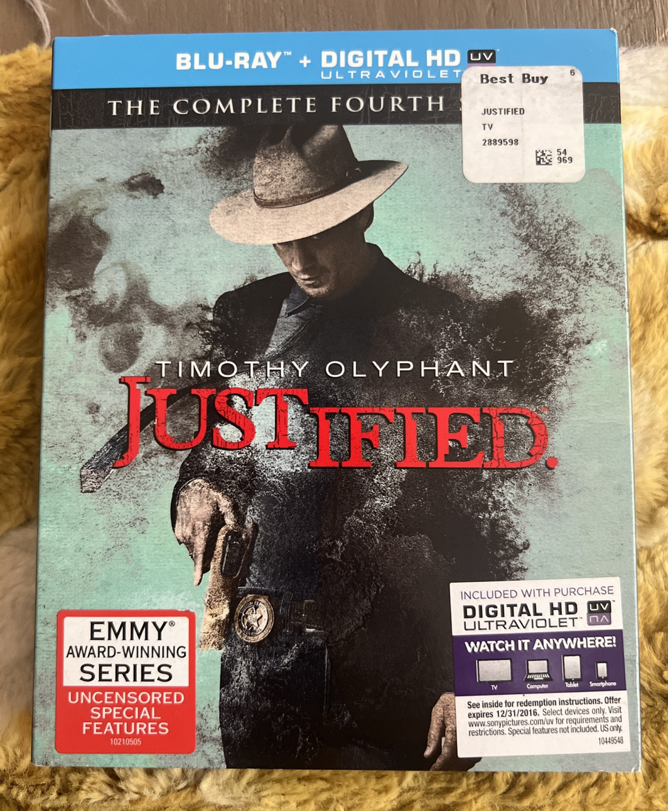 Justified Blu Ray TV Show Complete Fourth Season Slipcover Timothy Olyphant