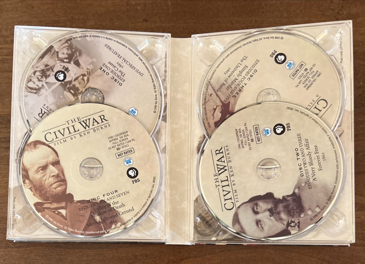 The Civil War (DVD, 2002) 4 DVD Set – PBS Home Video – Ken Burns