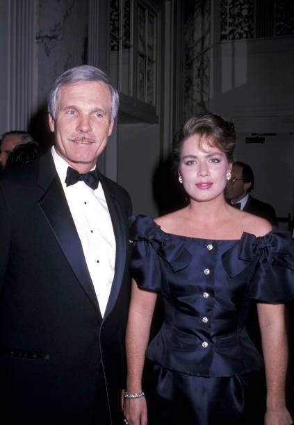 Ted Turner and date during International Radio & Television – 1989 Old Photo 1