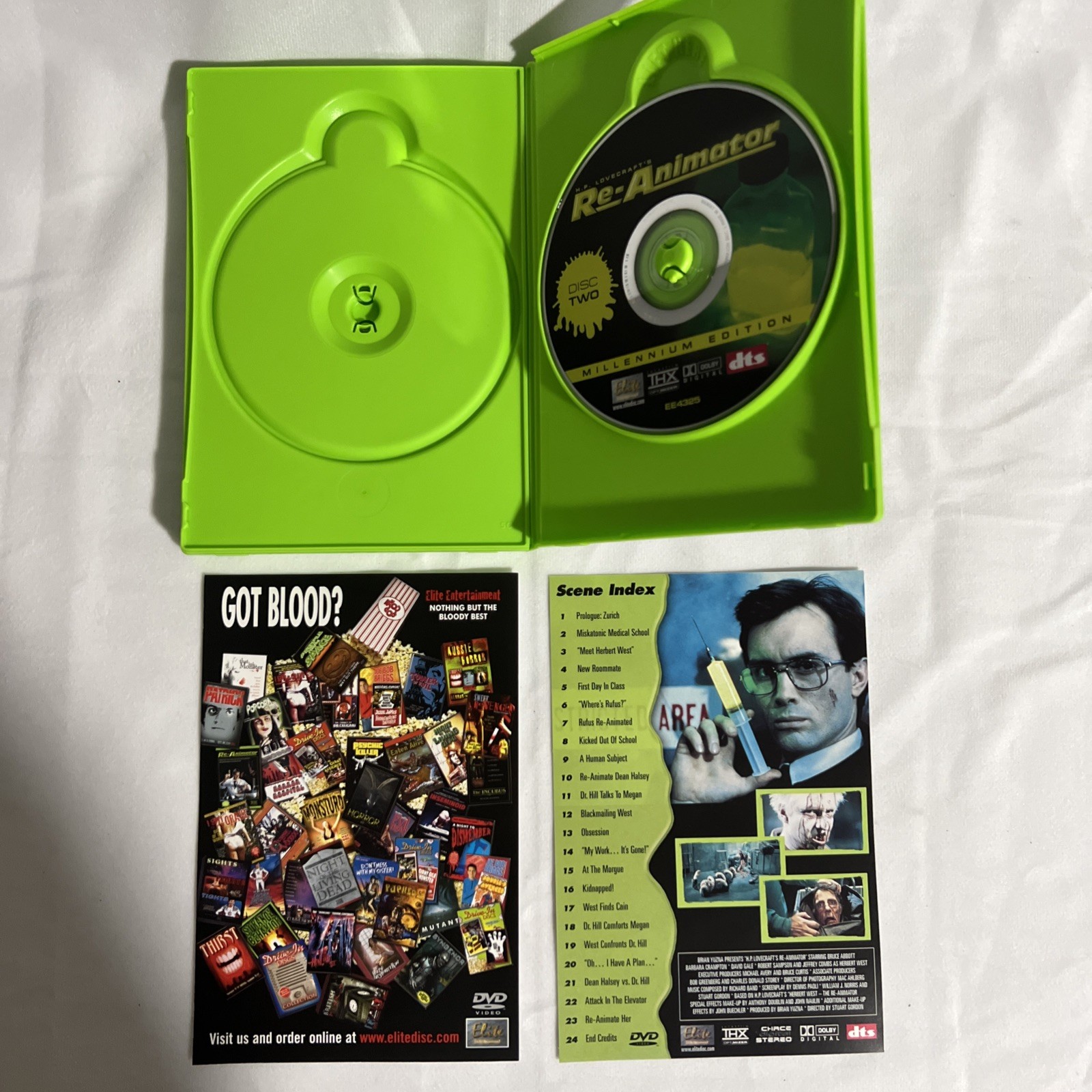 Re-Animator (2 Disc Set, Millennium Edition), Jeffrey Combs, DVD with Inserts