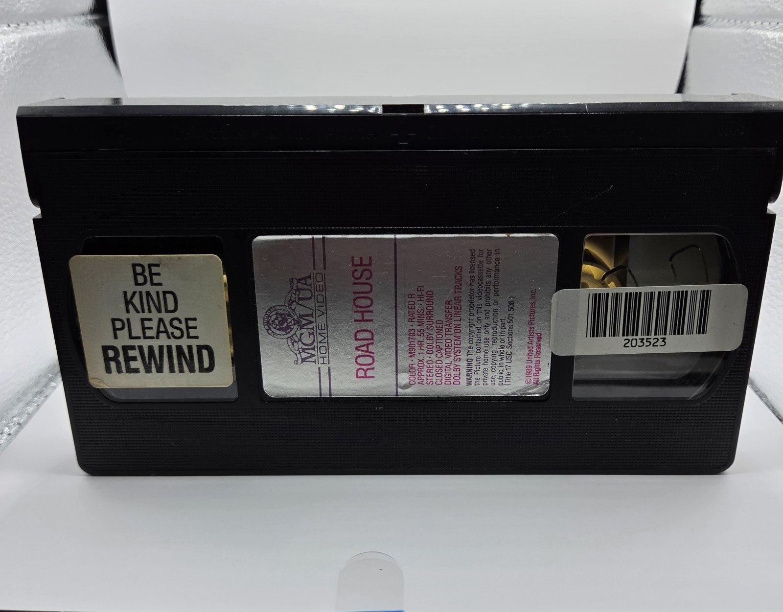 Free Same Day Shipping Road House VHS 1989 With Rental Case Be Kind Rewind