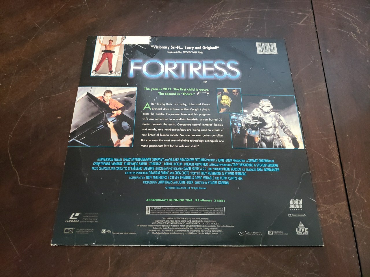 Fortress Laserdisc Christopher Lambert Sci-fi Set In 2017 Made In 1992 W16