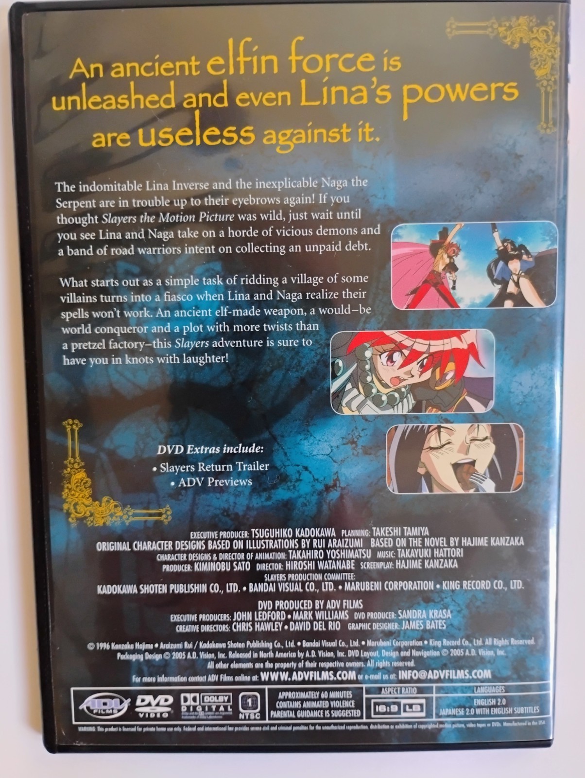 Slayers Movie Box Set Collection – All 5 DVD Anime Movies – ADV Films
