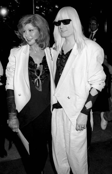 Edgar Winter and wife Monique Winter attend Great Balls of F – 1989 Old Photo 1