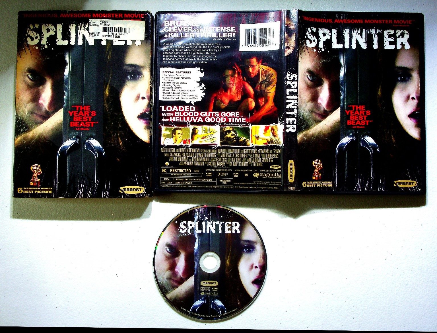 Splinter DVD 2008 Toby Wilkins Horror Thriller Shea Whigham Jill Wagner