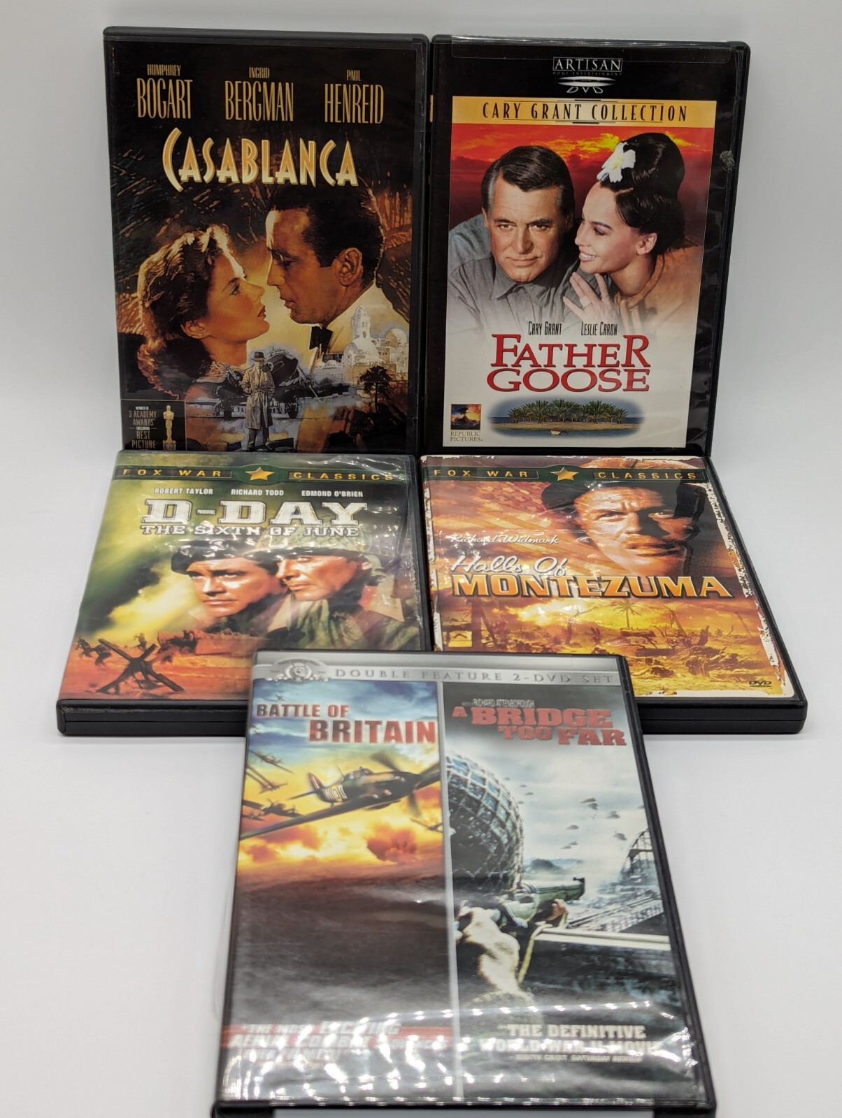 War Classics Lot Of 15 Father Goose Casablanca Kelly’s Heros Great Escape & More
