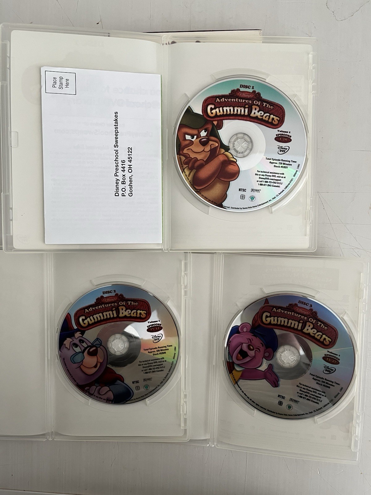 Disney Adventures of the Gummi Bears 3 Disc DVD Set Vol. 1 Seasons 1-3