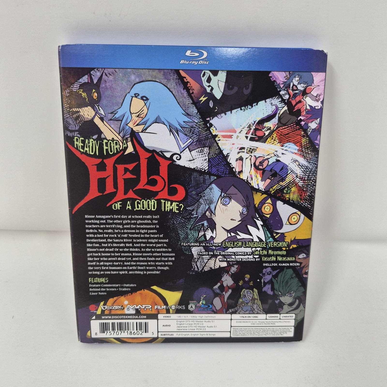 Hells BLURAY w/ Slipcover Discotek Media Shin-Ichi Hiromoto