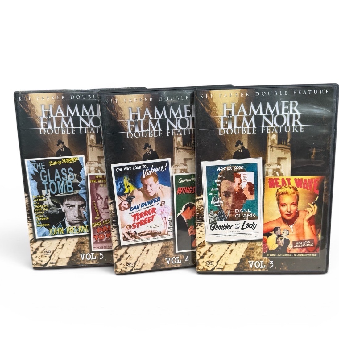 Hammer Film Noir Double Feature DVD Lot Vol 3 4 5 Kit Parker 6 Movies DS11